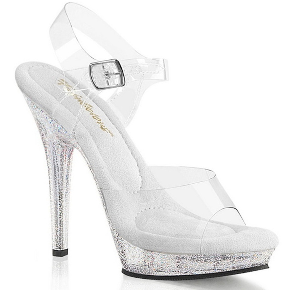 Fabulicious Lip-108 Clear Glitter Heel